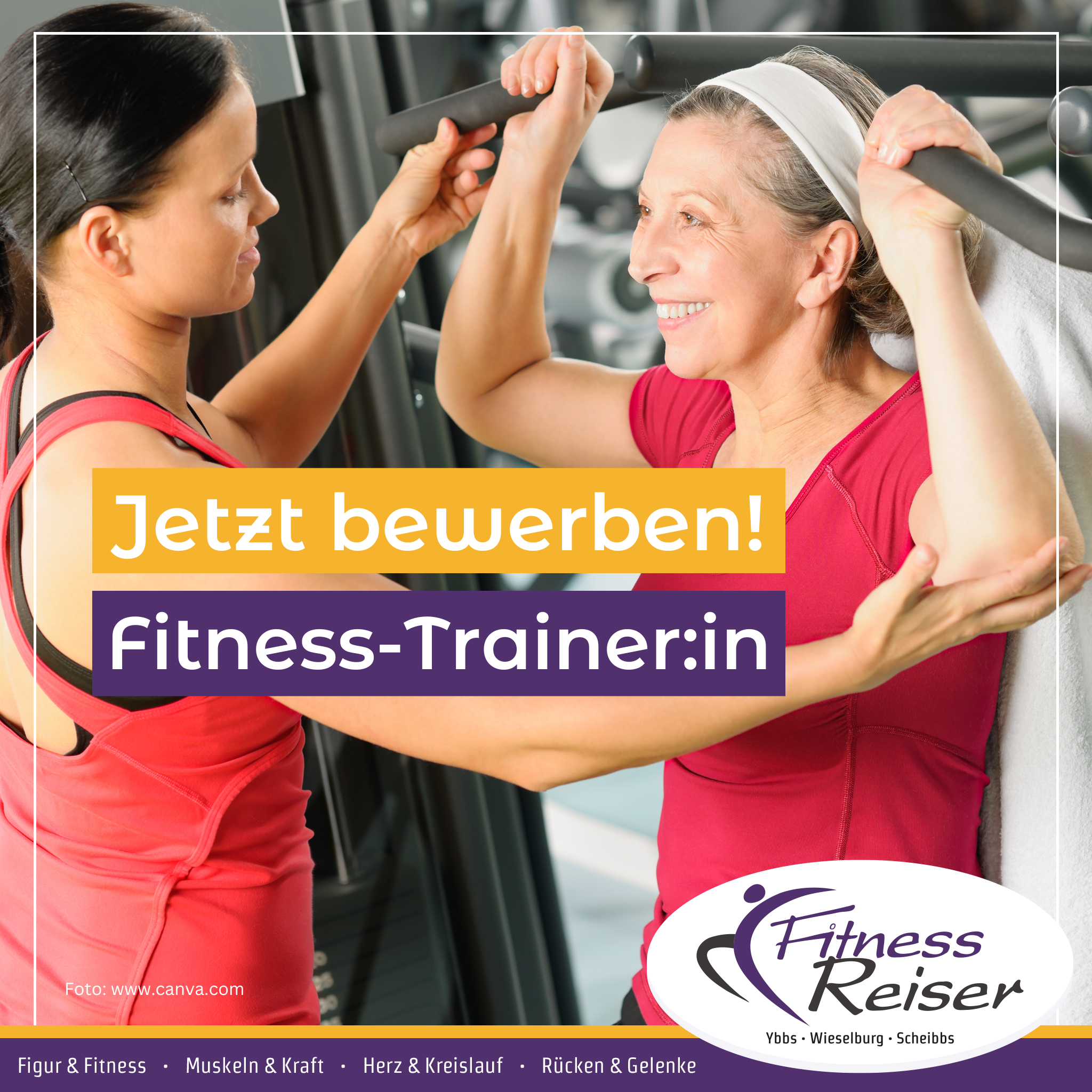 Jetzt bewerben als Fitness-Trainer:in!